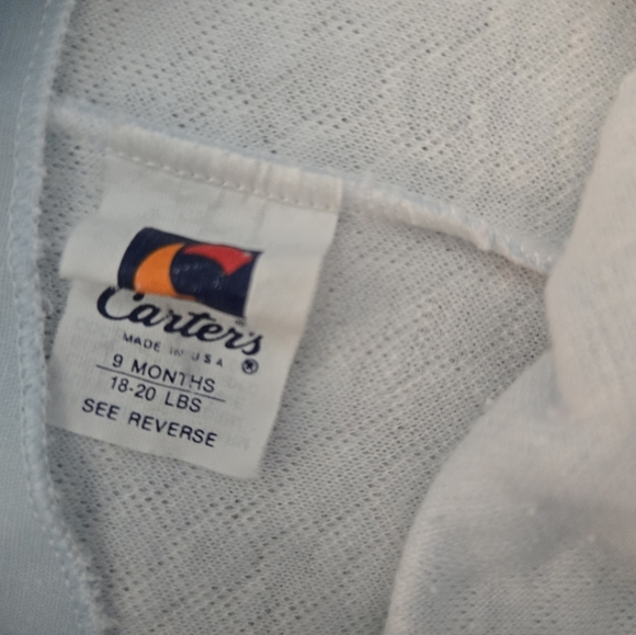 Set Of 4 Vintage Baby Blue Rompers Sets Carter's, Bright Future, Baby Bear - Picture 4 of 16